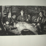 A limtied edition etching by E R Payne signed and numbered 14/50 The candlelight