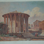 A mounted continental mixed media by J G Strutt
