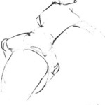"The Rider" an original pencil drawing by the leading English sculptor Judy Boyt signed and professionally mounted