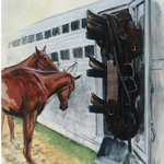 An original Oil on canvas by Henry Koehler American Born 1927 signed and dated 2000 polo saddles