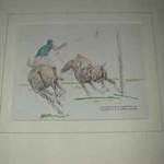 John Board English Polo artist 20th century a coloured print professionally mounted ready for framing in a cream mount with a wash line
Titled 

\