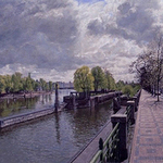 Clive Head, English 20th century, The Vtlava, Sunshine after Rain 2004 acrylic on paper.