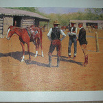 Frederic Remington Buying polo ponies canvas reproduction unframed