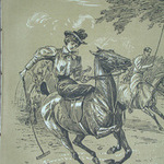 Cuthbert Bradley antique print circa 1893 Polo bewitched professionally mounted