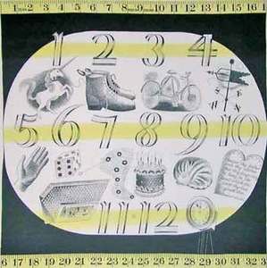 ERIC RAVILLIOUS BORN 1903 DIED 1942 A LIMITED EDITION CHILDS HANKERCHIEF 'NUMBERS' WITH PRINT IN AN ORIGINAL FOLDER LIMITED EDTION OF 500 ONLY 200 WITH THE PURE COTTON HANKERCHIEF